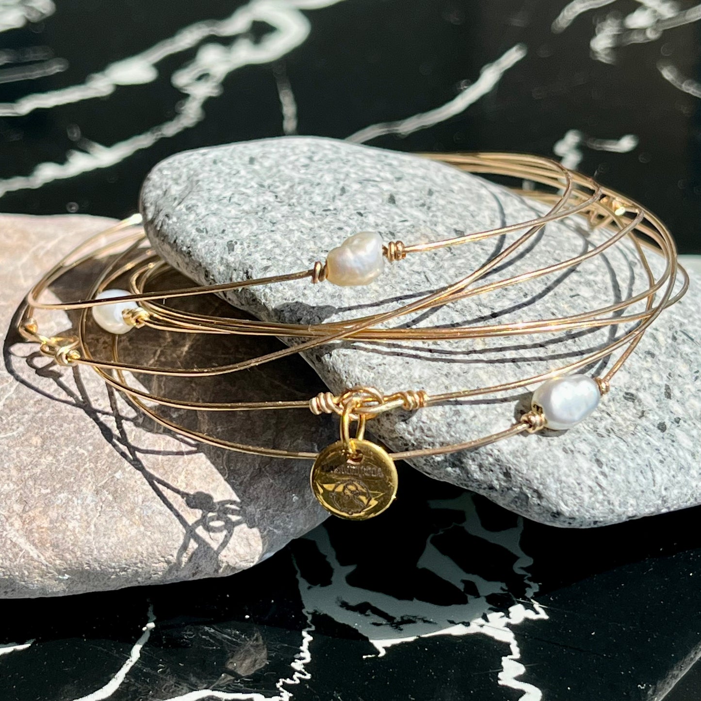 Bracelet Maria semainier jonc fin en gold filled ou argent 925