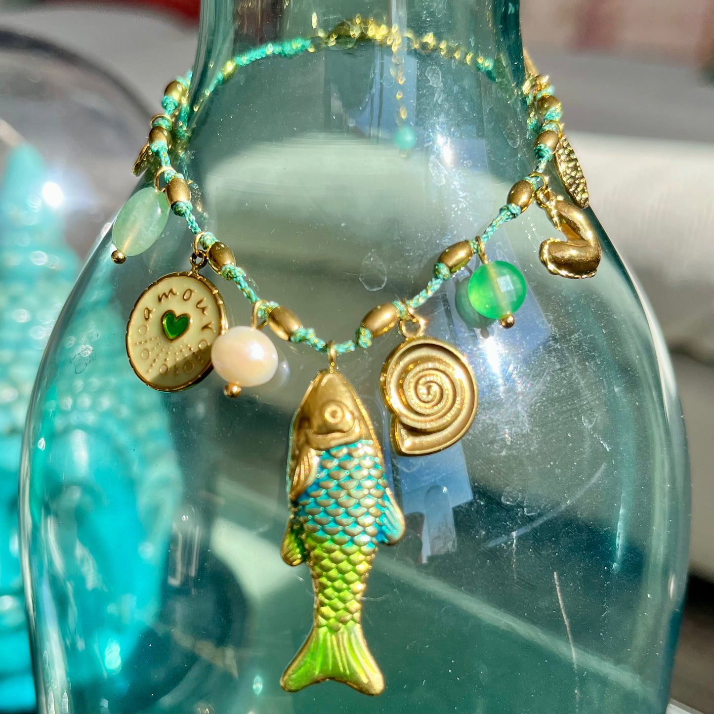Bracelet Aurora, breloques émaillées