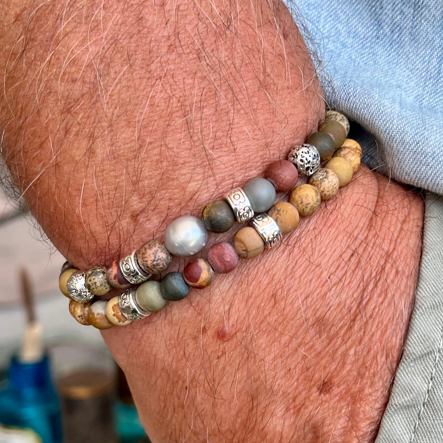 Bracelet Homme Baptiste en pierres naturelles