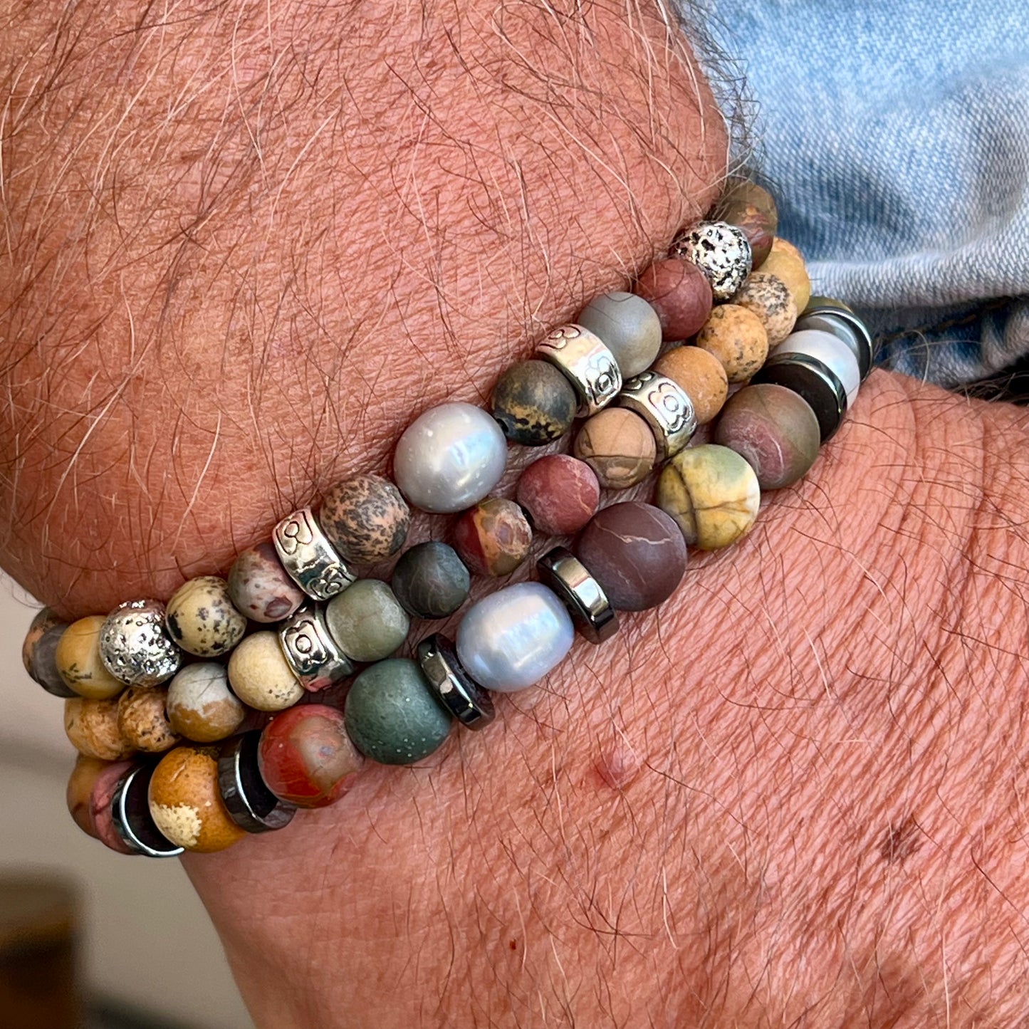 Bracelet Homme Baptiste en pierres naturelles