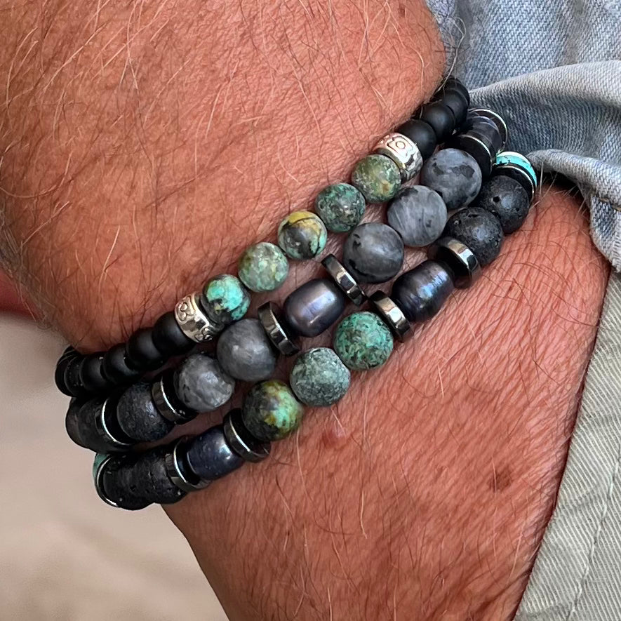 Bracelet Homme Baptiste en pierres naturelles