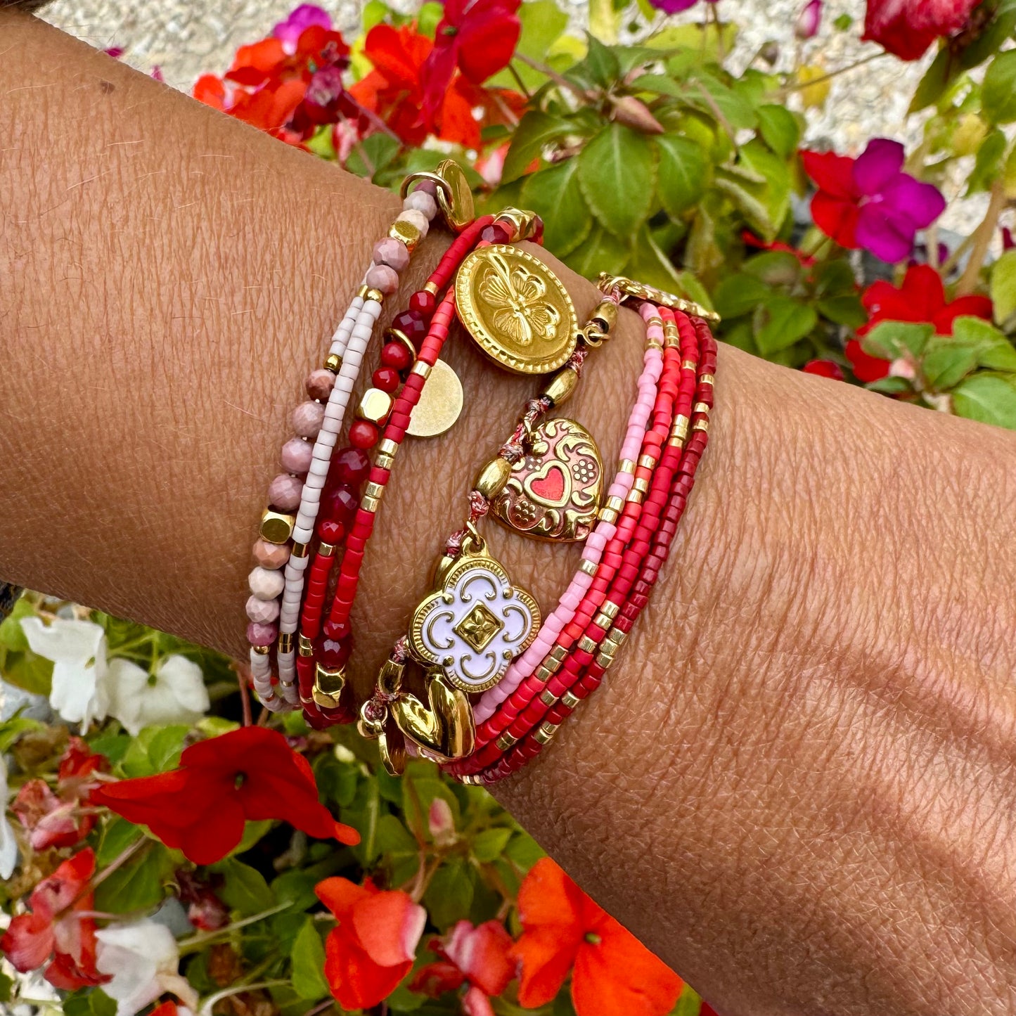Bracelet Aurora, breloques émaillées