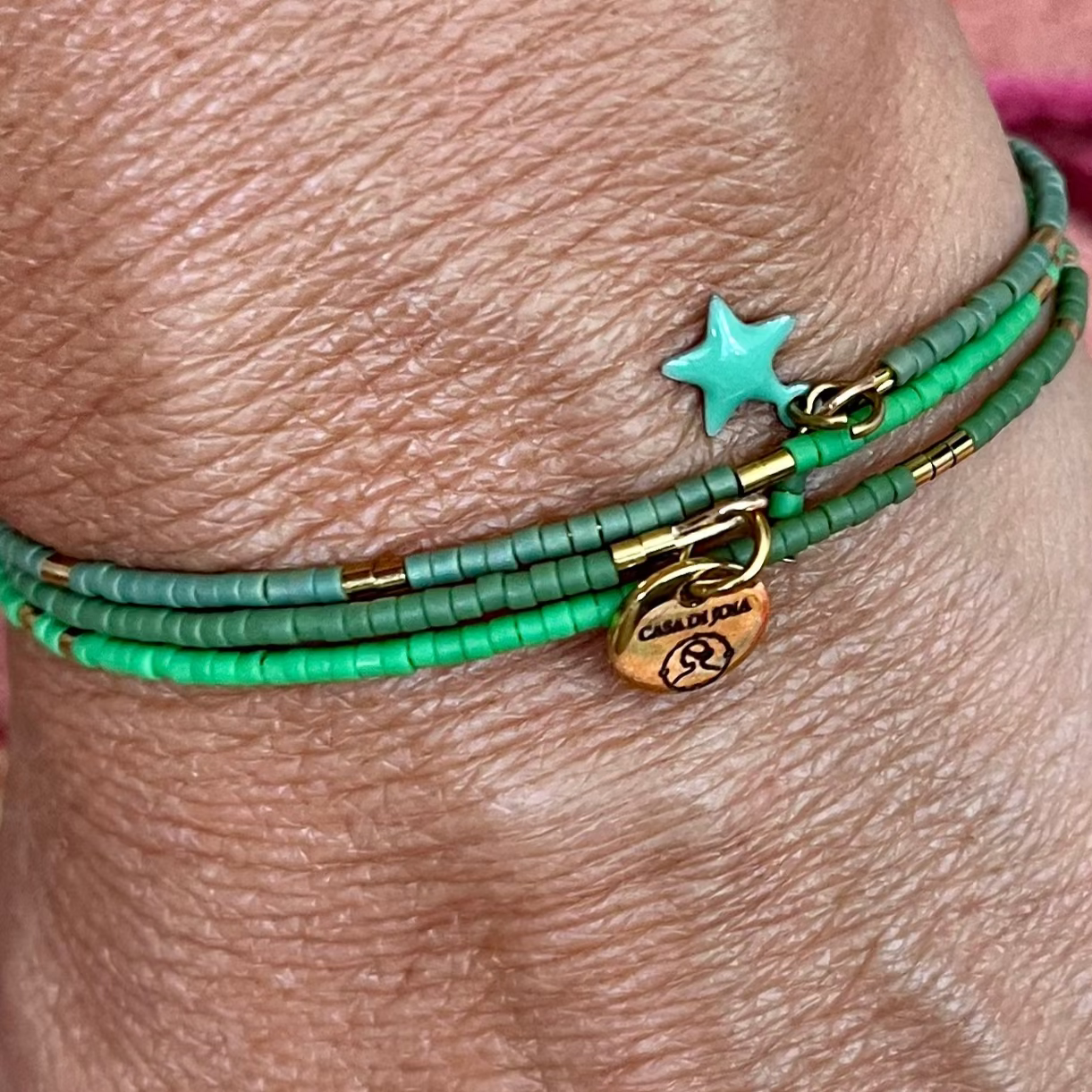 Bracelet Clara jonc 3 rangs en perles Miyuki doré ou argent