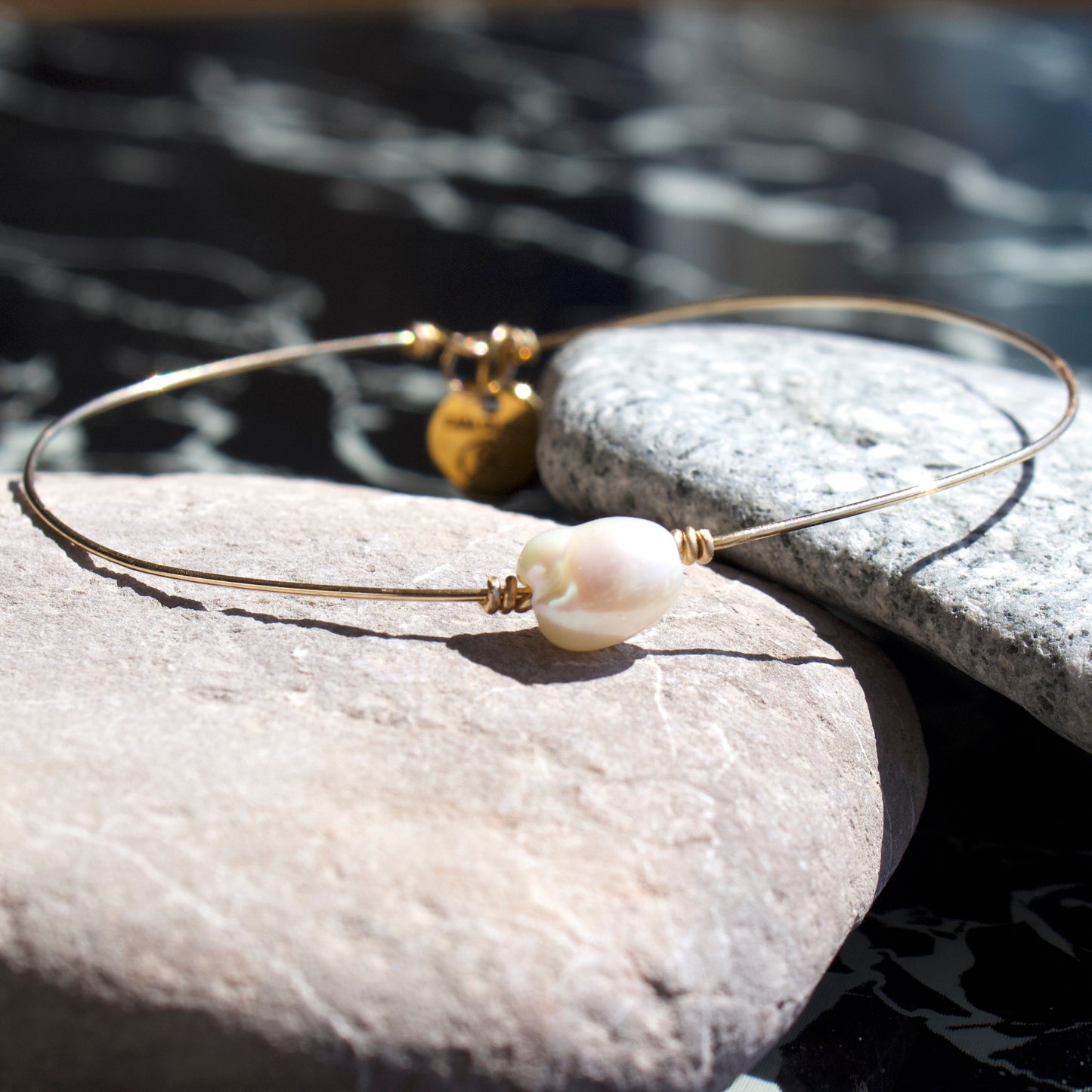 Bracelet Maria semainier jonc fin en gold filled ou argent 925