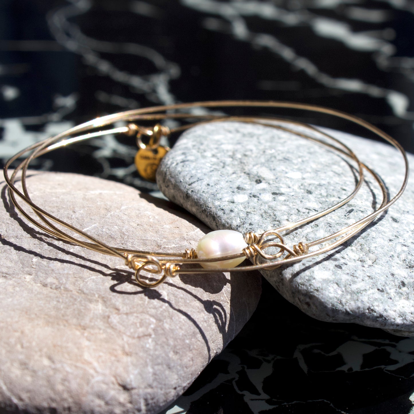 Bracelet Maria semainier jonc fin en gold filled ou argent 925