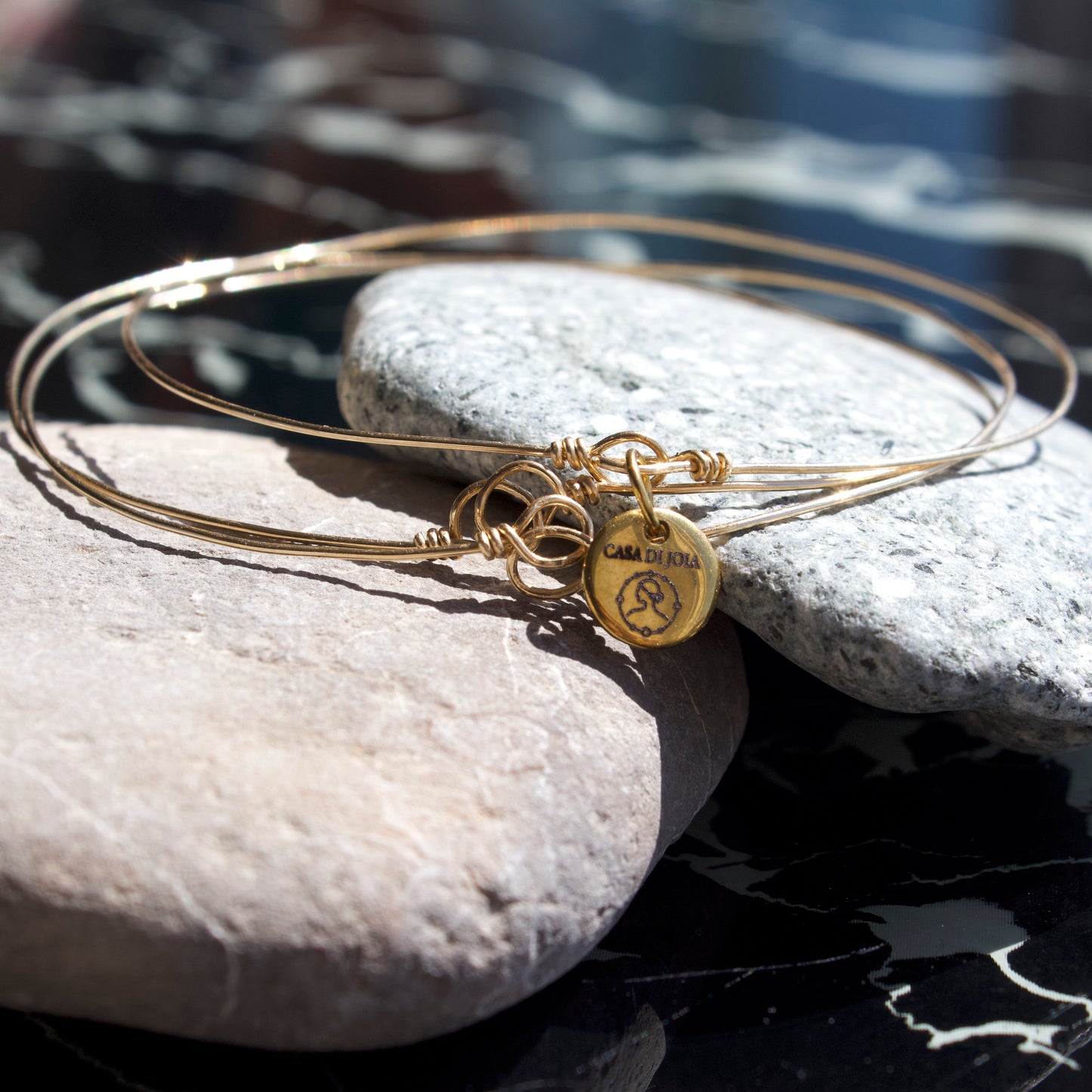 Bracelet Maria semainier jonc fin en gold filled ou argent 925
