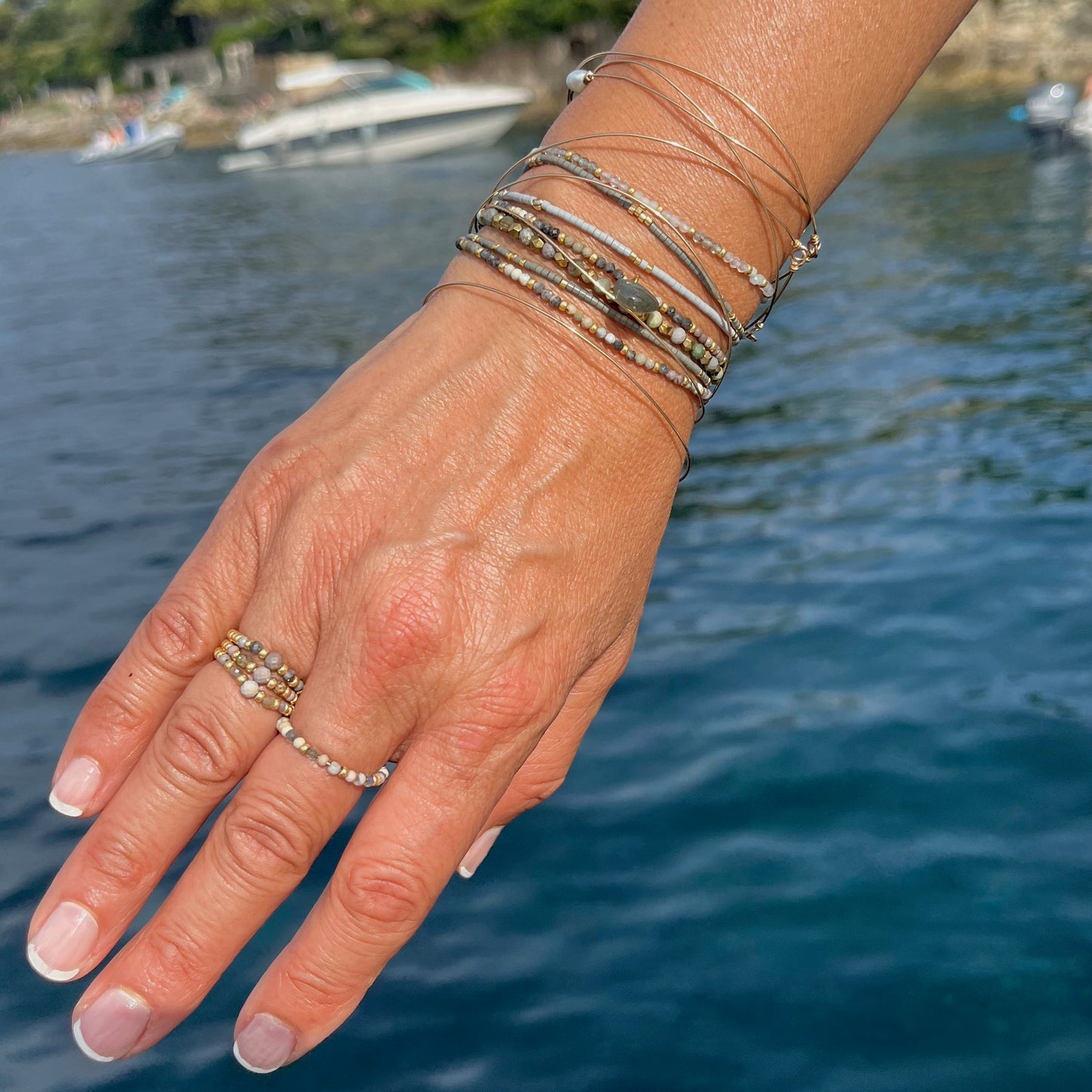 Bracelet Maria semainier jonc fin en gold filled ou argent 925