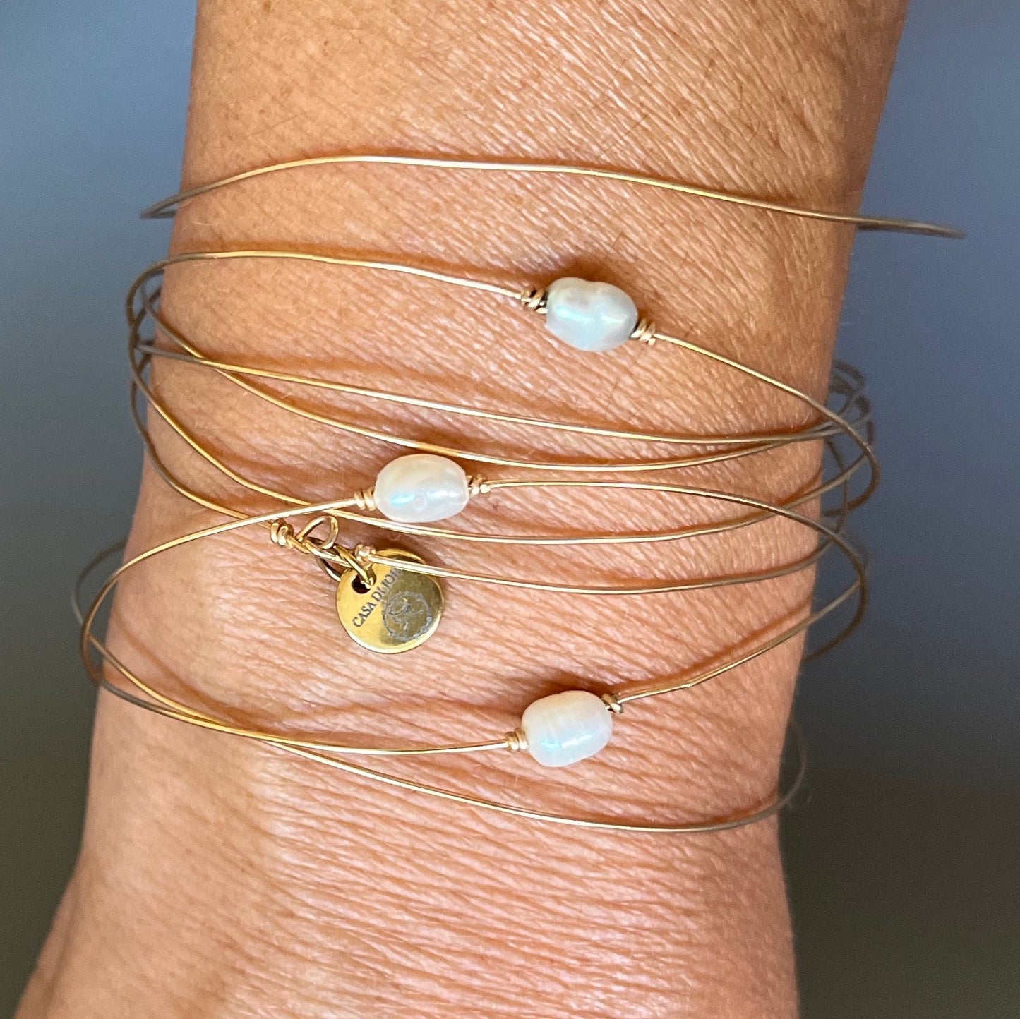 Bracelet Maria semainier jonc fin en gold filled ou argent 925