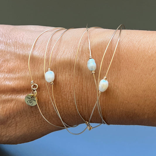 Bracelet Maria semainier jonc fin en gold filled ou argent 925