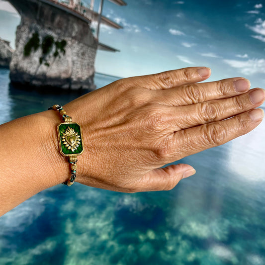 Bracelet Isadora ex-voto émail coeur
