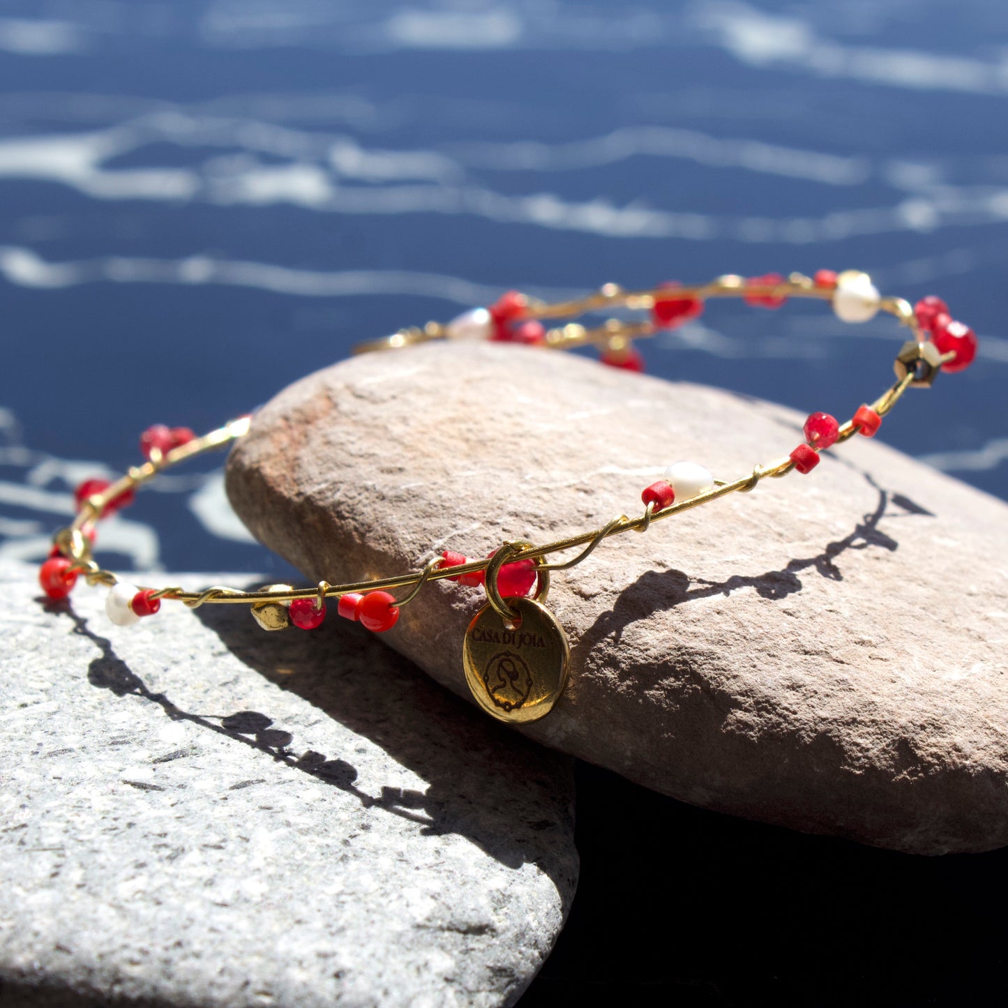 Bracelet Paulina, perles fines sur jonc fin